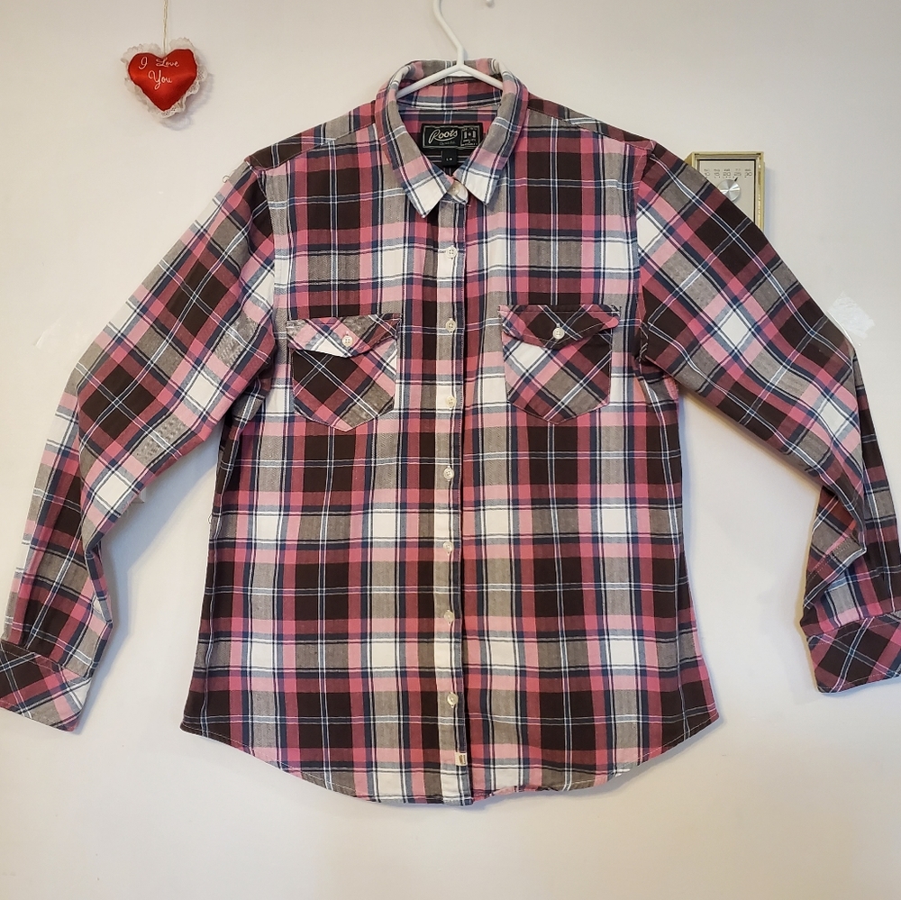 Roots Plaid Flannel Shirt